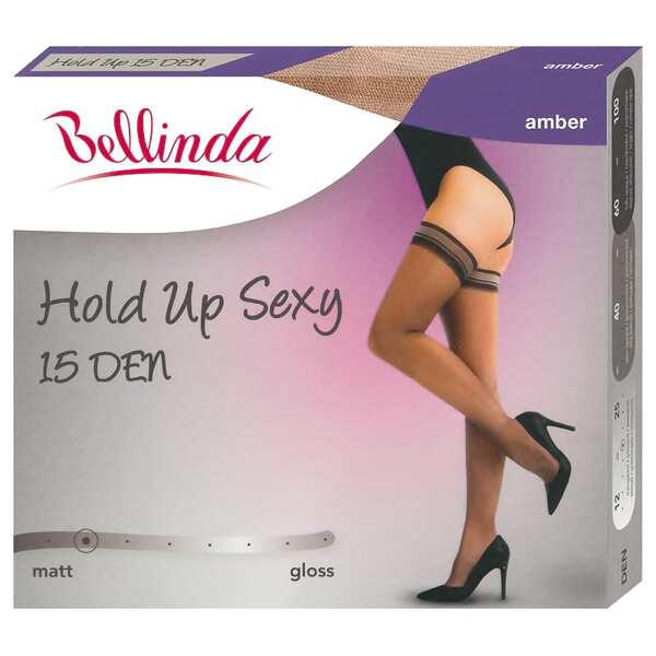 Levně Bellinda 
HOLD UP SEXY DAY 15 - Self-holding stockings - amber