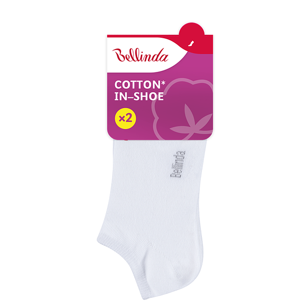 Bellinda
COTTON IN-SHOE SOCKS 2x - Dámske krátke ponožky 2 páry - biela