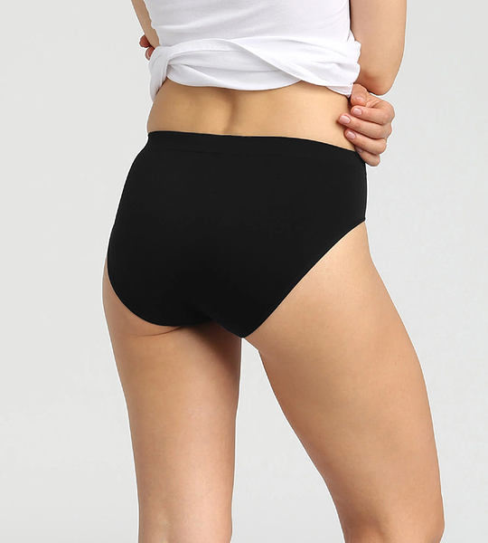 DIM SEAMLESS MAXI BRIEF 2x - Women&#039;s Seamless Panties 2 pcs - Black - White