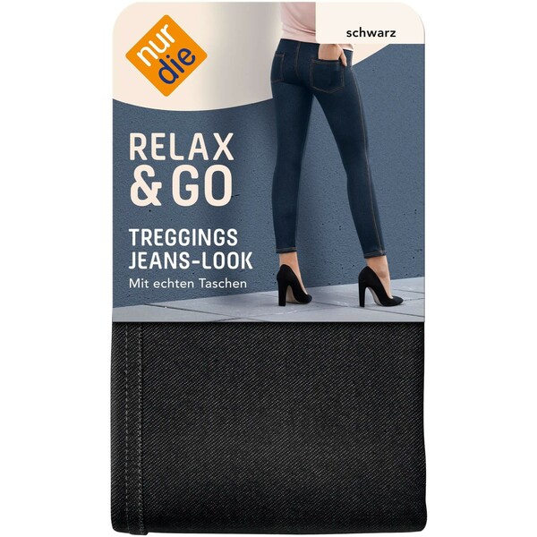 NUR DIE TREGGINGS JEANS-LOOK - Women's tregs - black