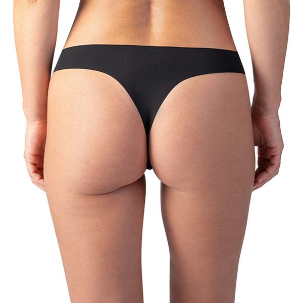 Bellinda INVISIBLE THONG - Čierne bezšvové tangá