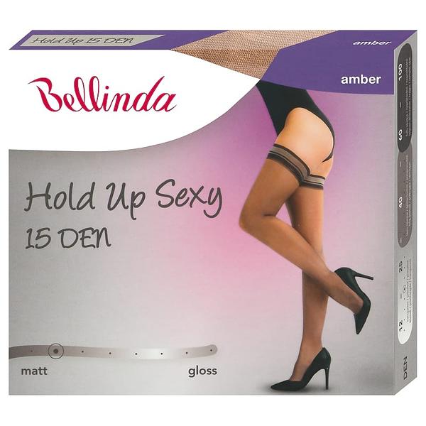 Tělové dámské samodržící punčochy BELLINDA Hold Up Sexy 15 DEN