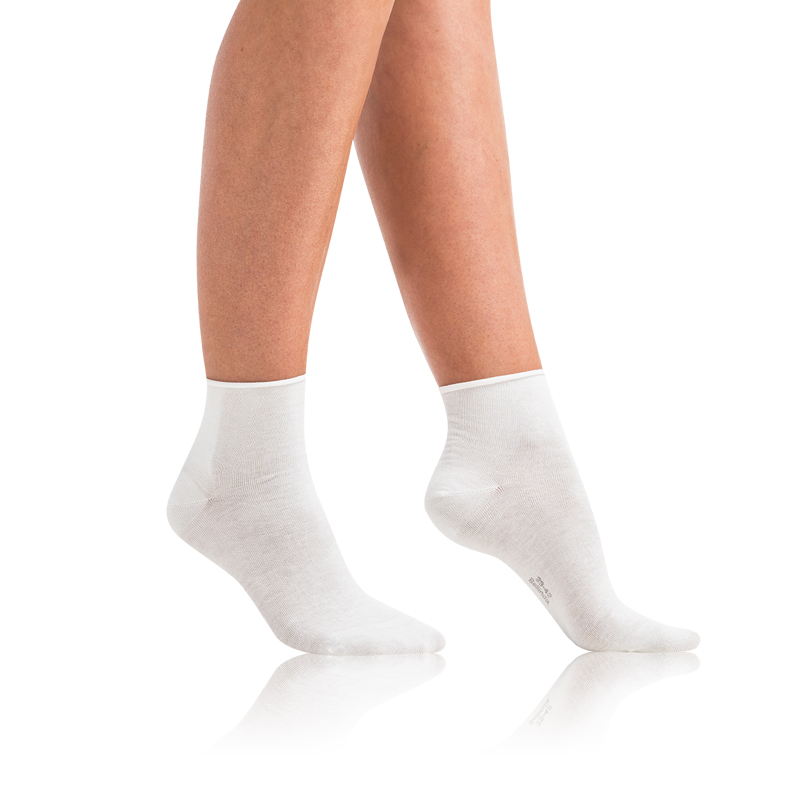 Levně Bellinda 
GREEN ECOSMART COMFORT SOCKS - Women's socks made of organic cotton with non-pressing hem - white