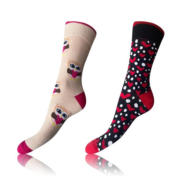 Bellinda 
CRAZY SOCKS 2x - Cheerful Socks 2 Pairs - White - Red - Black