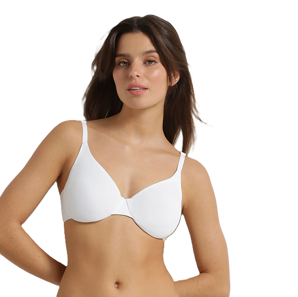 DIM INVISIBLE UNDERWIRE FULL CUP BRA - Dámska podprsenka s kosticou - biela