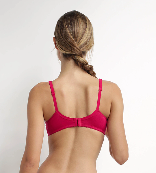 DIM GENEROUS COTTON BIO BRA - Women's Organic Cotton Bra - Red