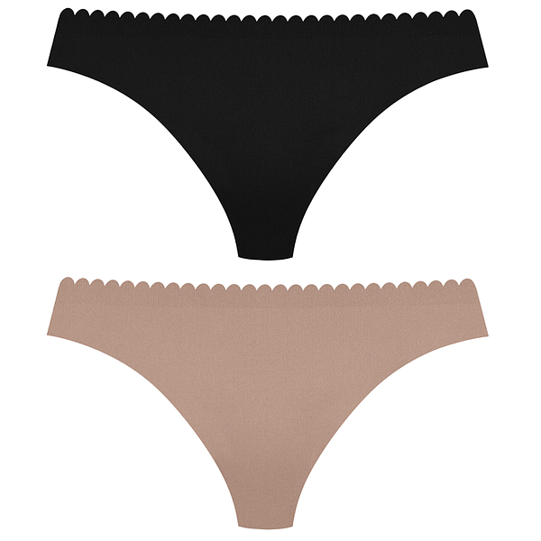 Дамски бикини DIM BODY TOUCH HIPSTER 2x, черни и бежови