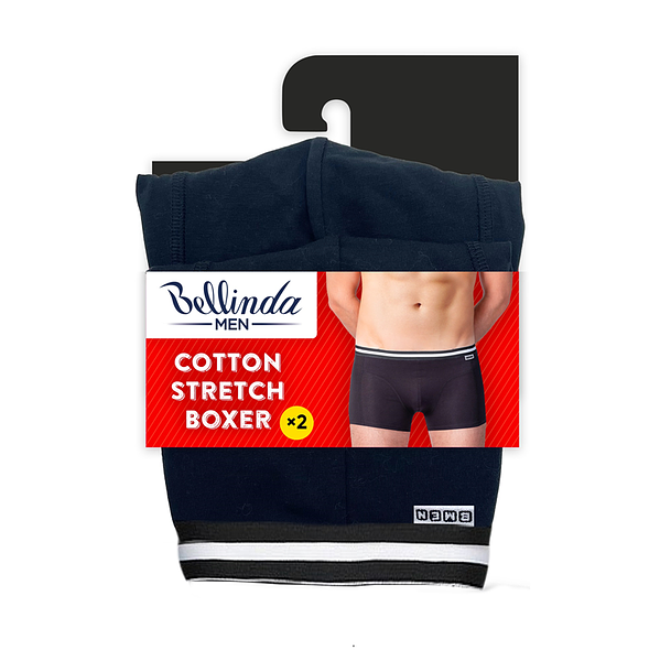Bellinda BOXER COLOURS 2x - Double pack of cotton boxer shorts - black