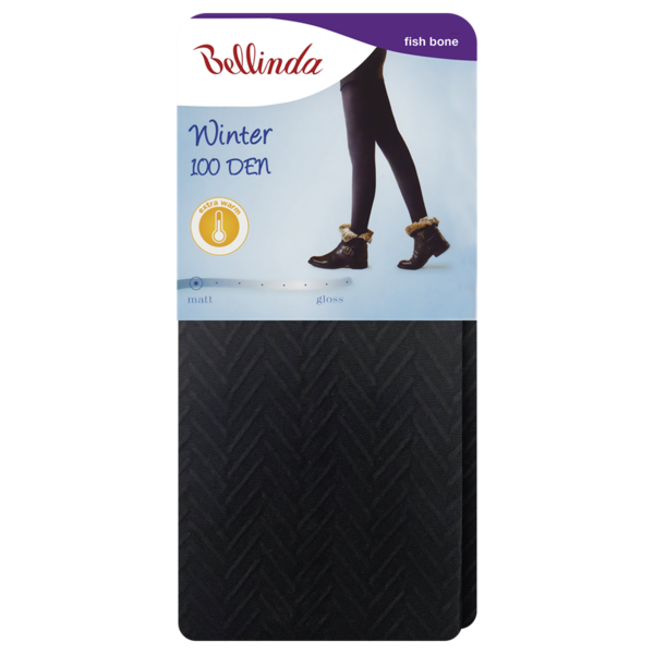 Bellinda WINTER 100 DEN - Women&#039;s Winter Tights - Ribbed