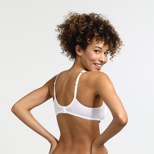 DIM GENEROUS COTTON BIO BRA - Dámska podprsenka z bio bavlny - biela