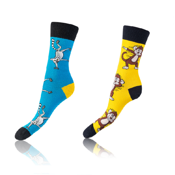 Bellinda 
CRAZY SOCKS 2x - Cheerful Socks 2 Pairs - Light Blue - Yellow