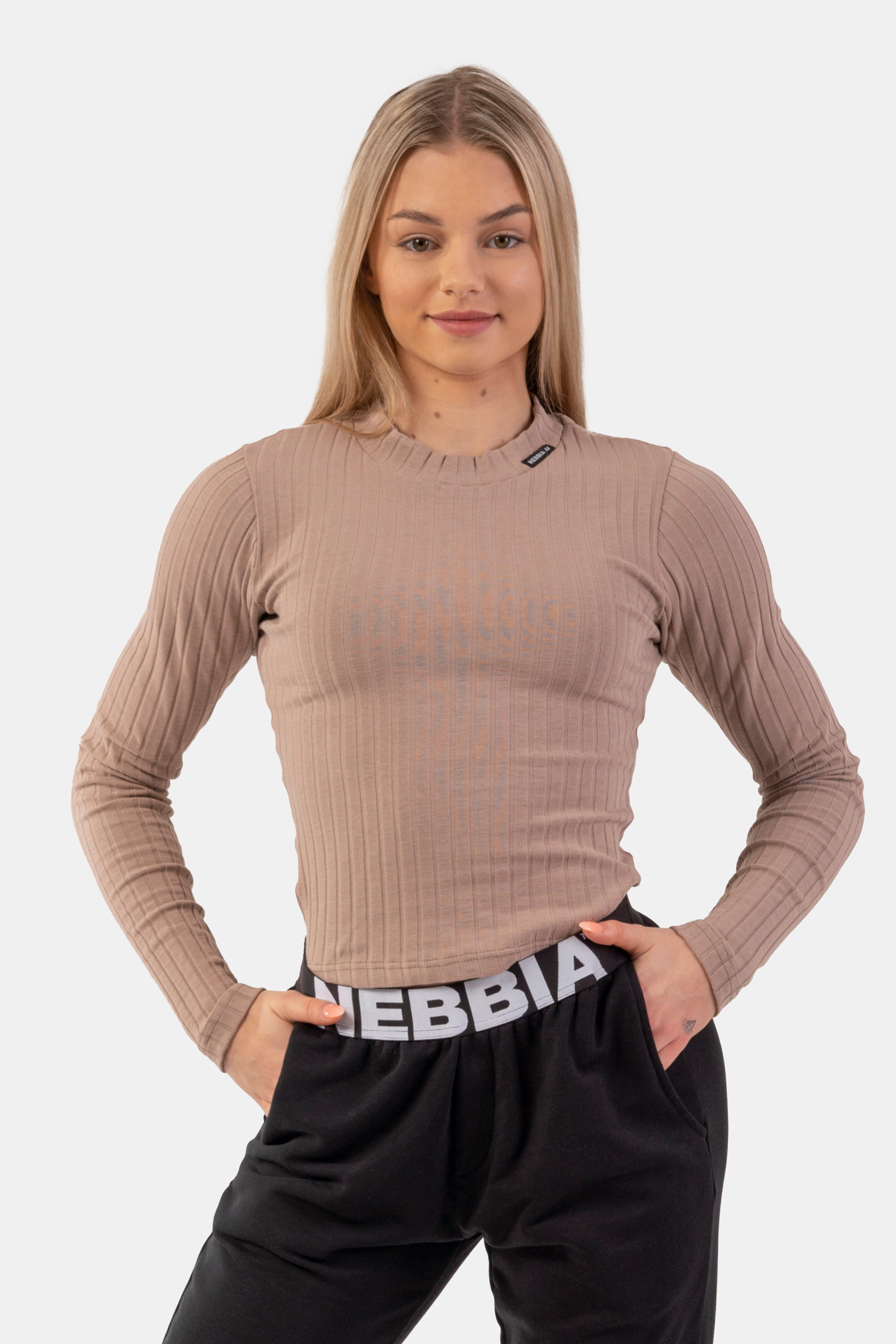 NEBBIA Ribbed Long-sleeved T-shirt Made Of Organic Cotton