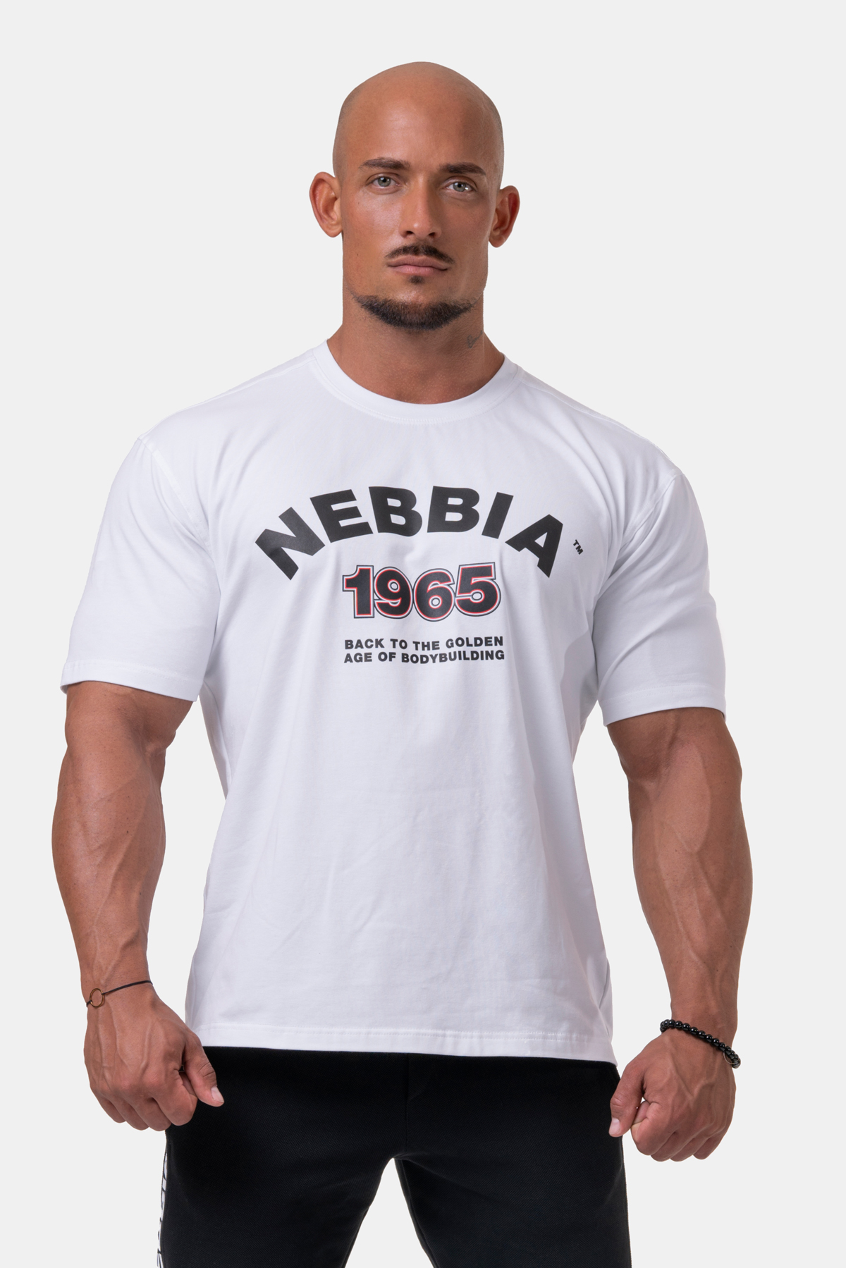 Levně Nebbia Golden Era tričko 192 white XXL