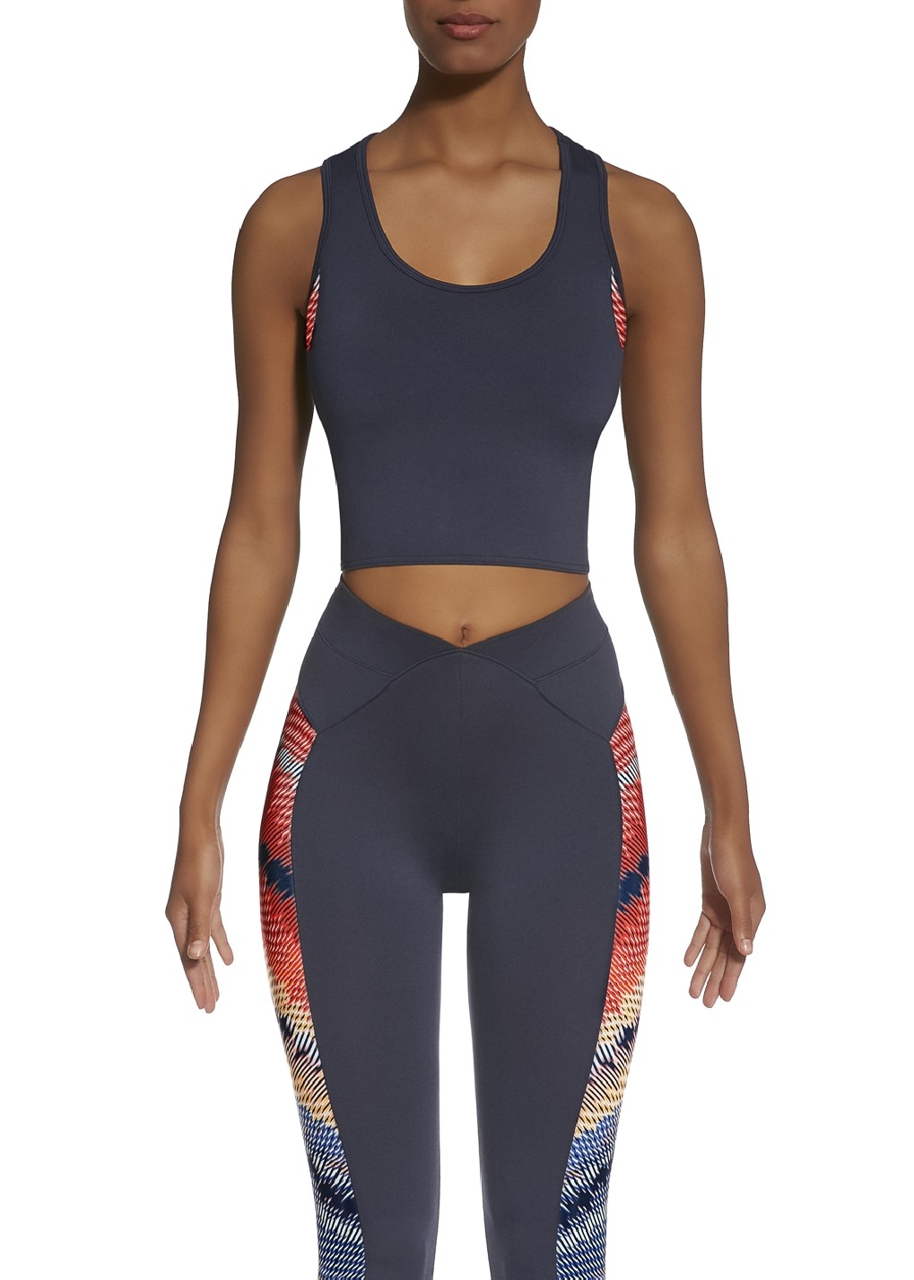 Levně Bas Bleu Crop top TEAMTOP 30 sports black with functional inserts