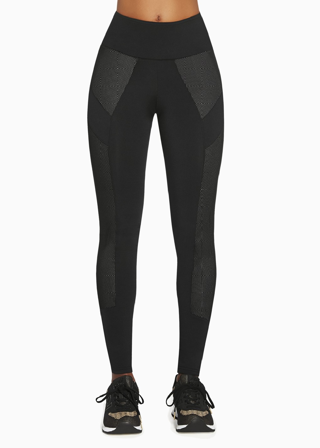 Bas Bleu MISTY sports leggings with wasp waist and combination effect