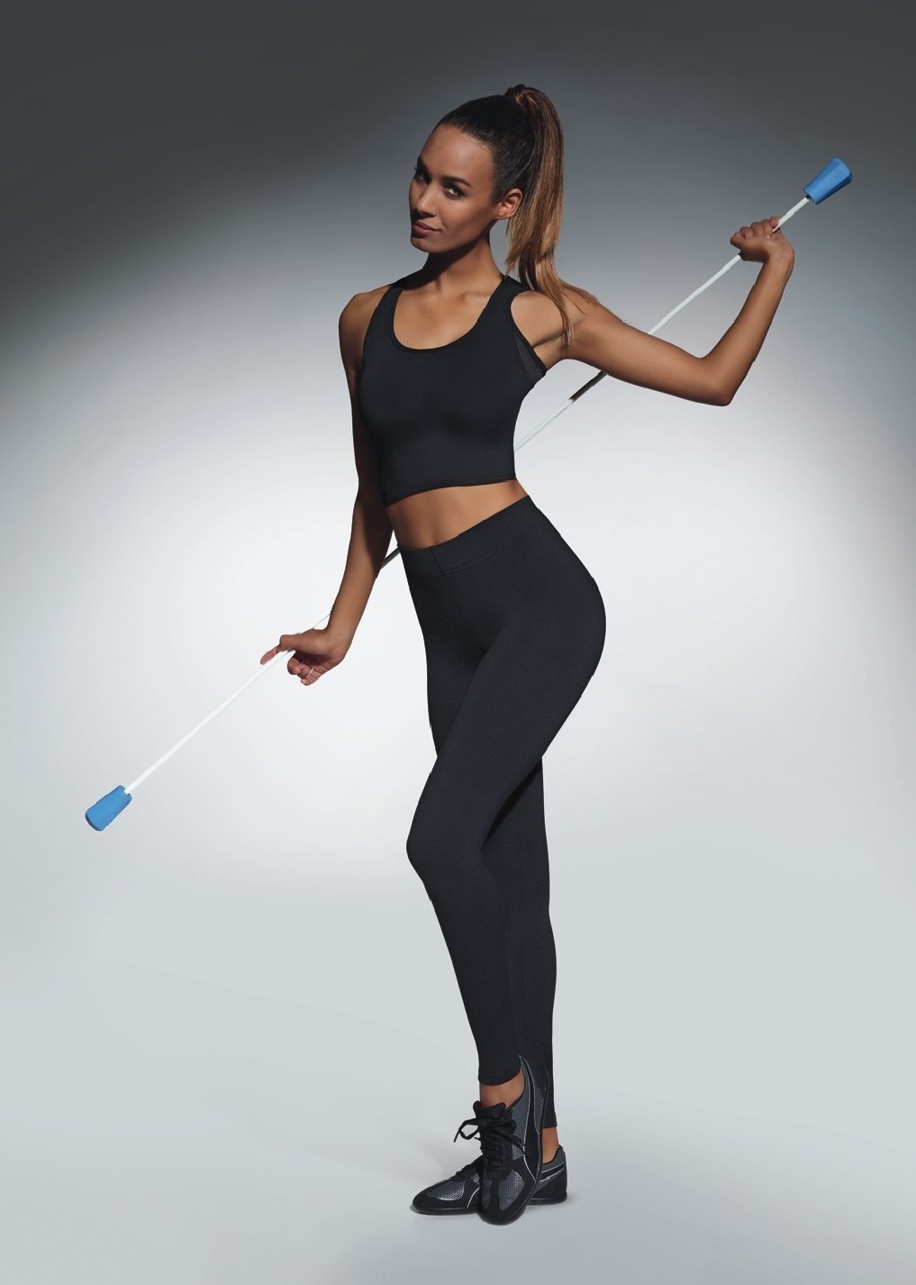 Bas Bleu Sports leggings FORCEFIT 90 black with a fitted cut