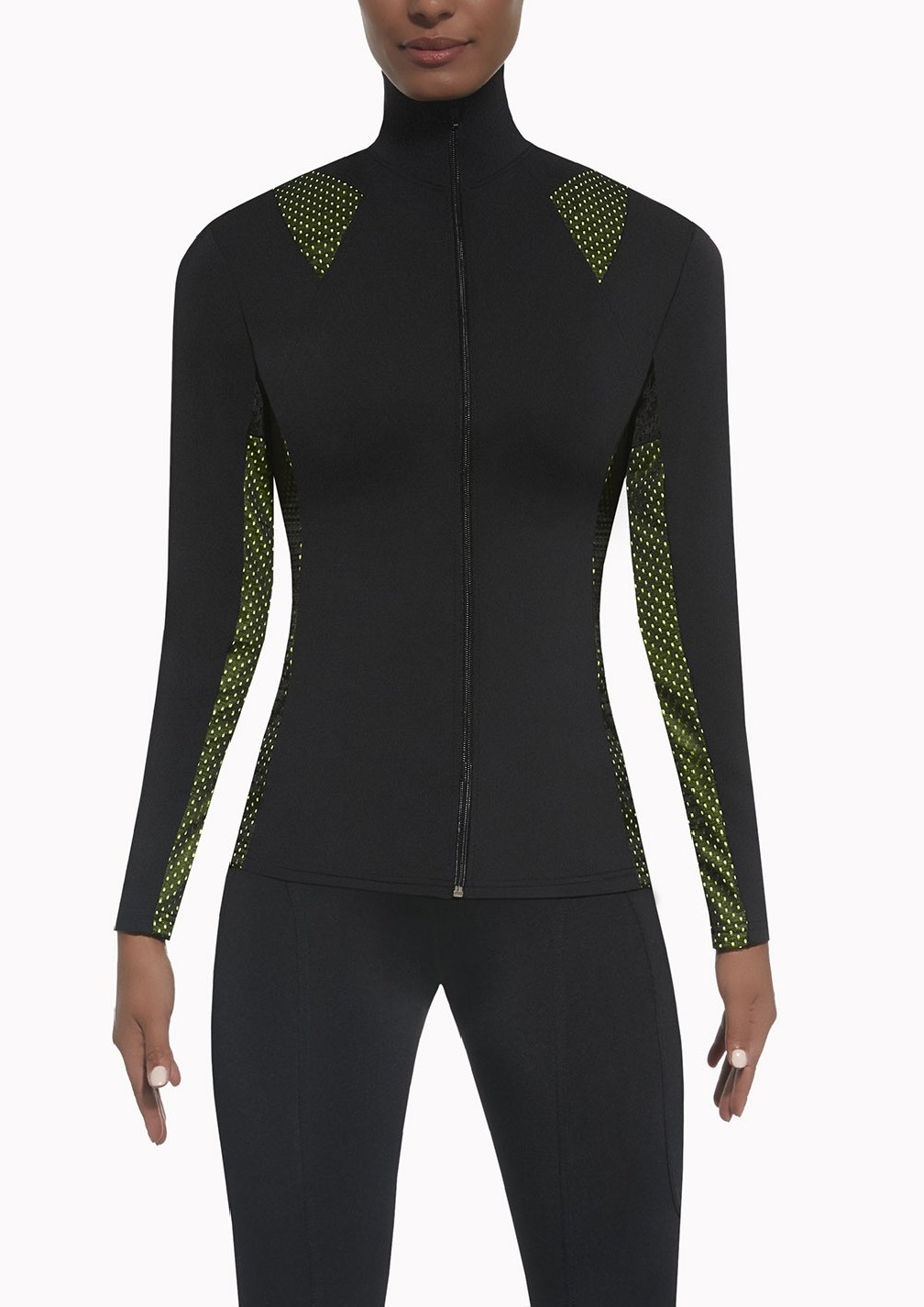 Bas Bleu Women's sweatshirt INSPIRE BLOUSE with stand-up collar and functional inserts