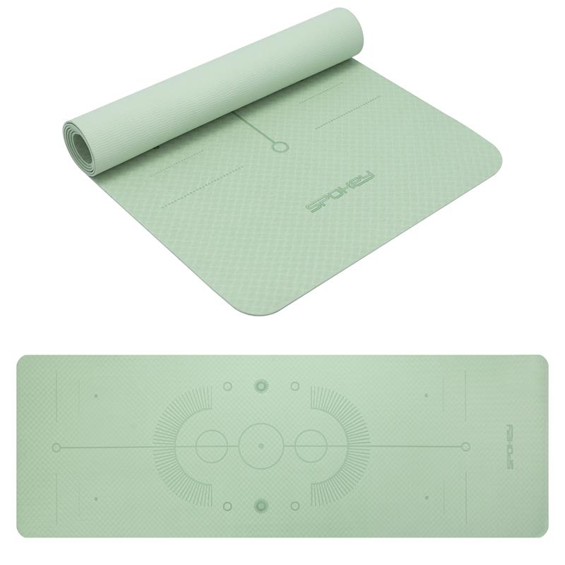 Spokey MANDALA Yoga mat, 180 x 60 x 0,4 cm, green