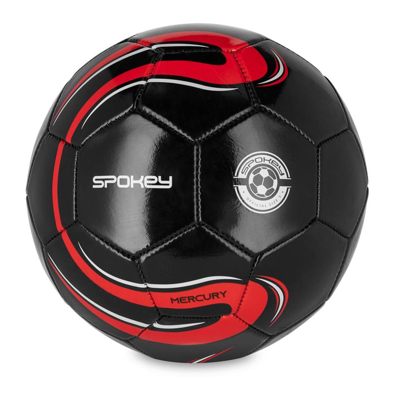 Spokey MERCURY Futball Ball, Vel. 5, Black-red