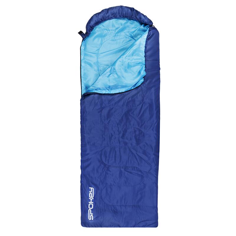 Spokey MONSOON Sleeping bag mumie/blanket, blue, right fastening