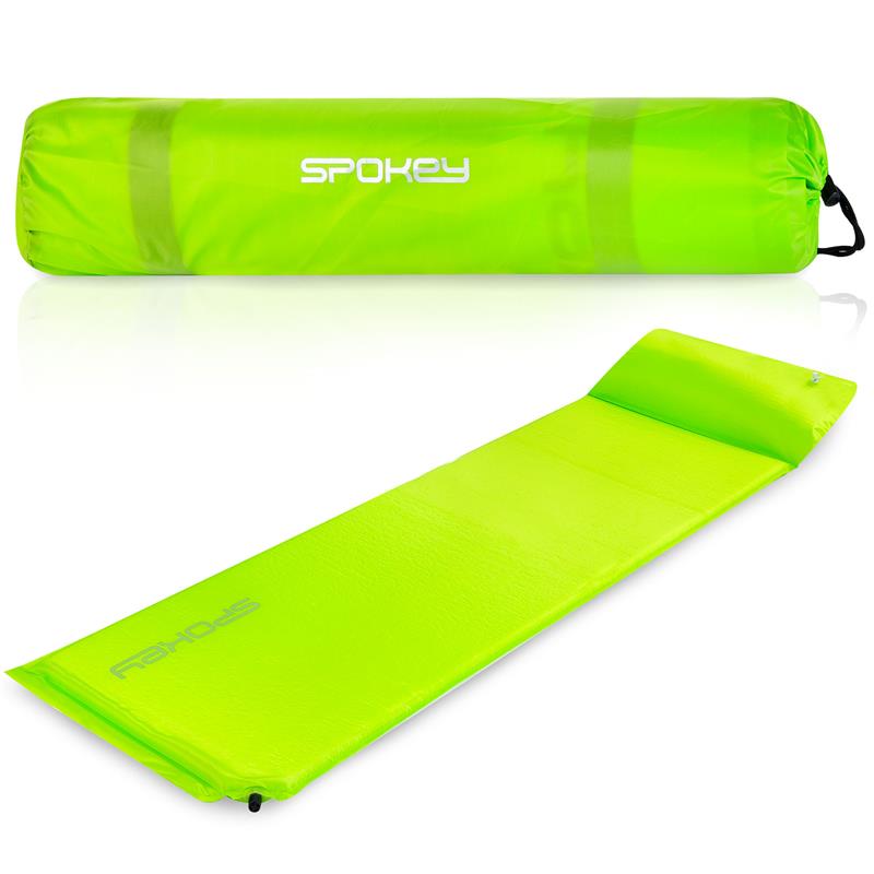 Spokey SAVORY PILLOW Self-inflating mat with vankúšikom, 186 x 50 x 2,5 cm green