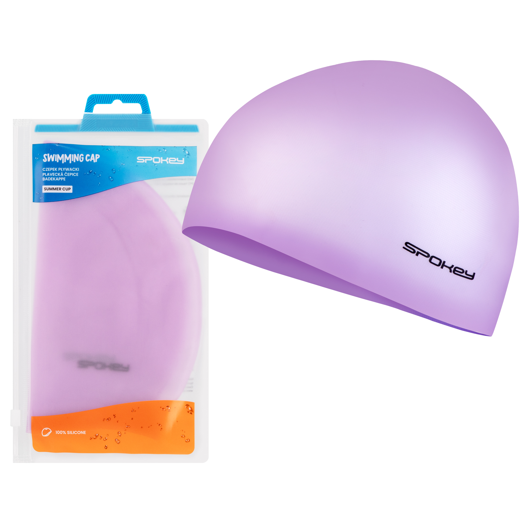 Spokey SUMMER CUP Swimming silicón, lilac