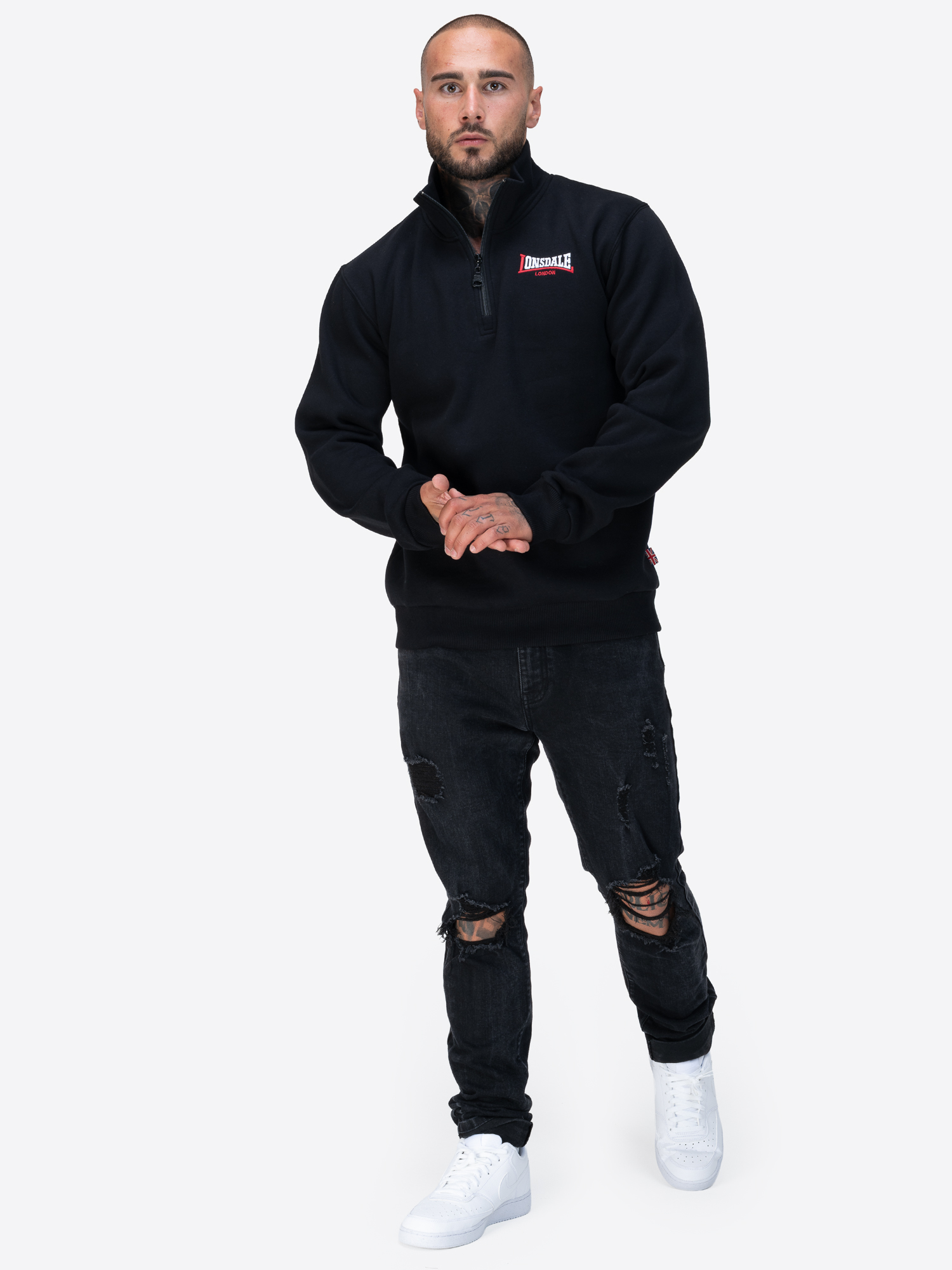 Lonsdale Men's sweatshirt quarter zip regular fit