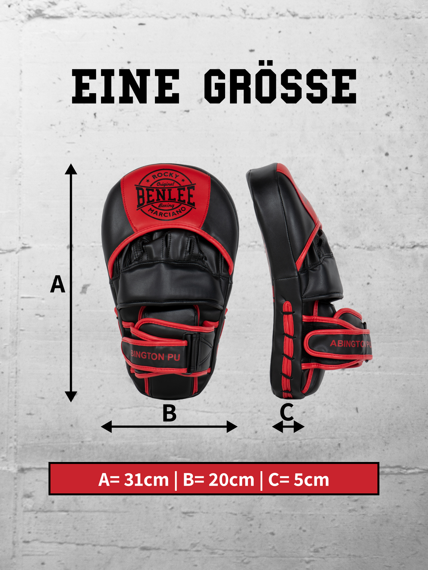 Lonsdale Artificial leather hook & jab pads (1 pair)