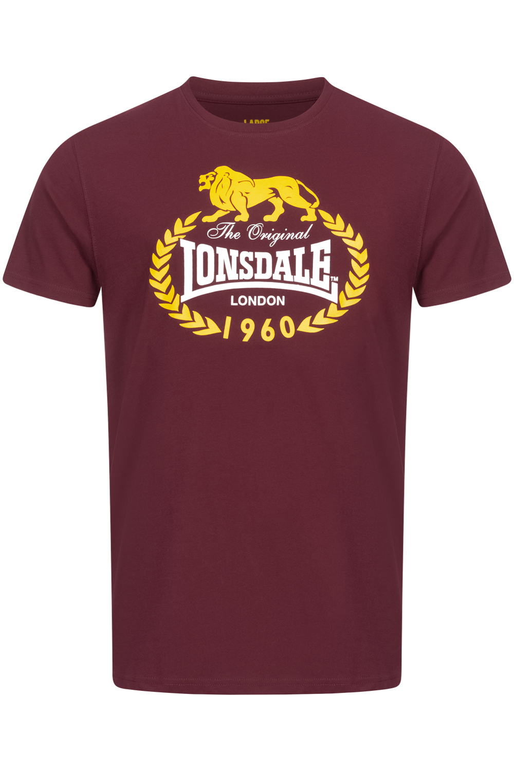 Pánske tričká Lonsdale 117433-Black/Oxblood