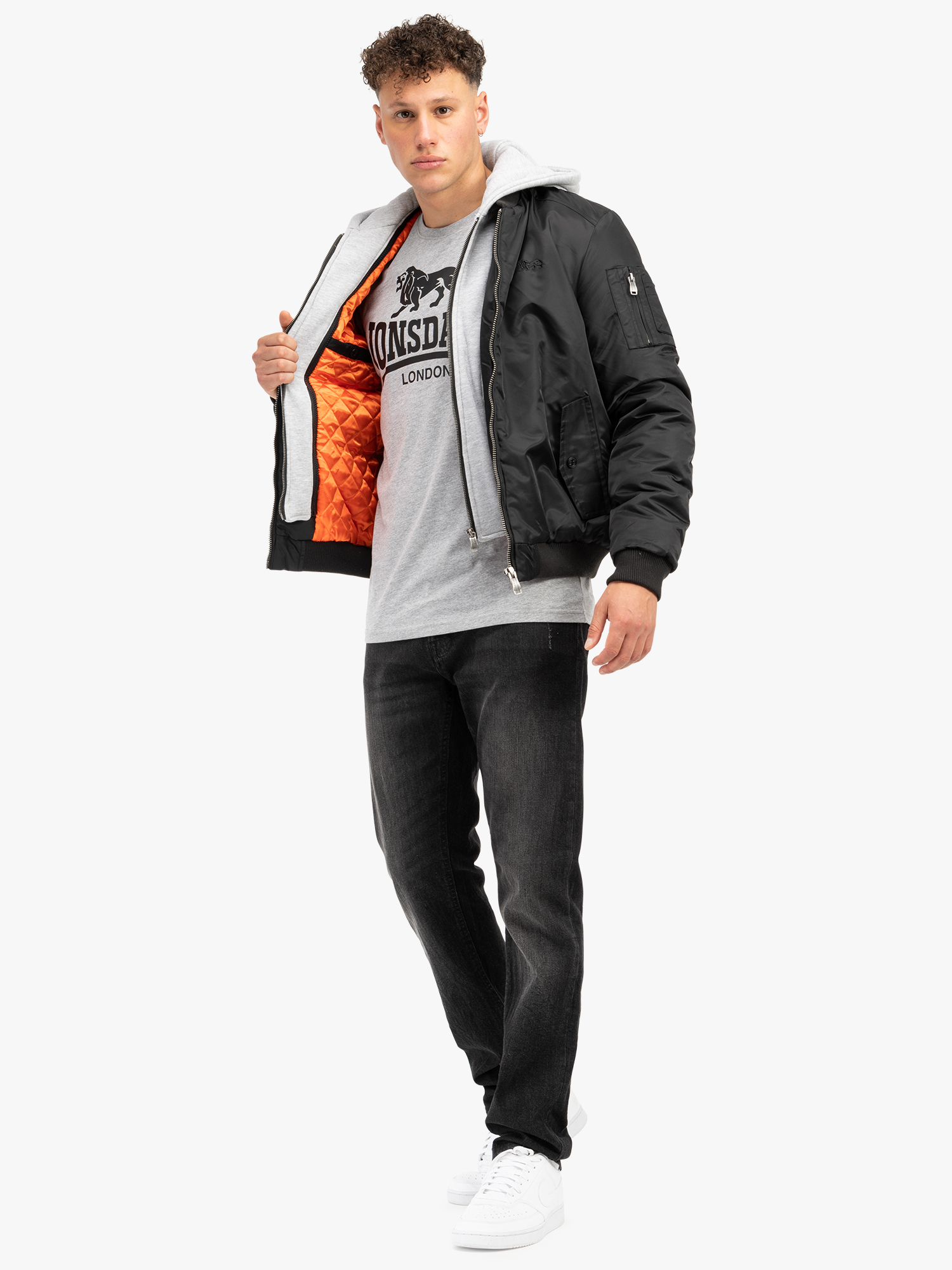 Lonsdale Men's hooded jacket slim fit