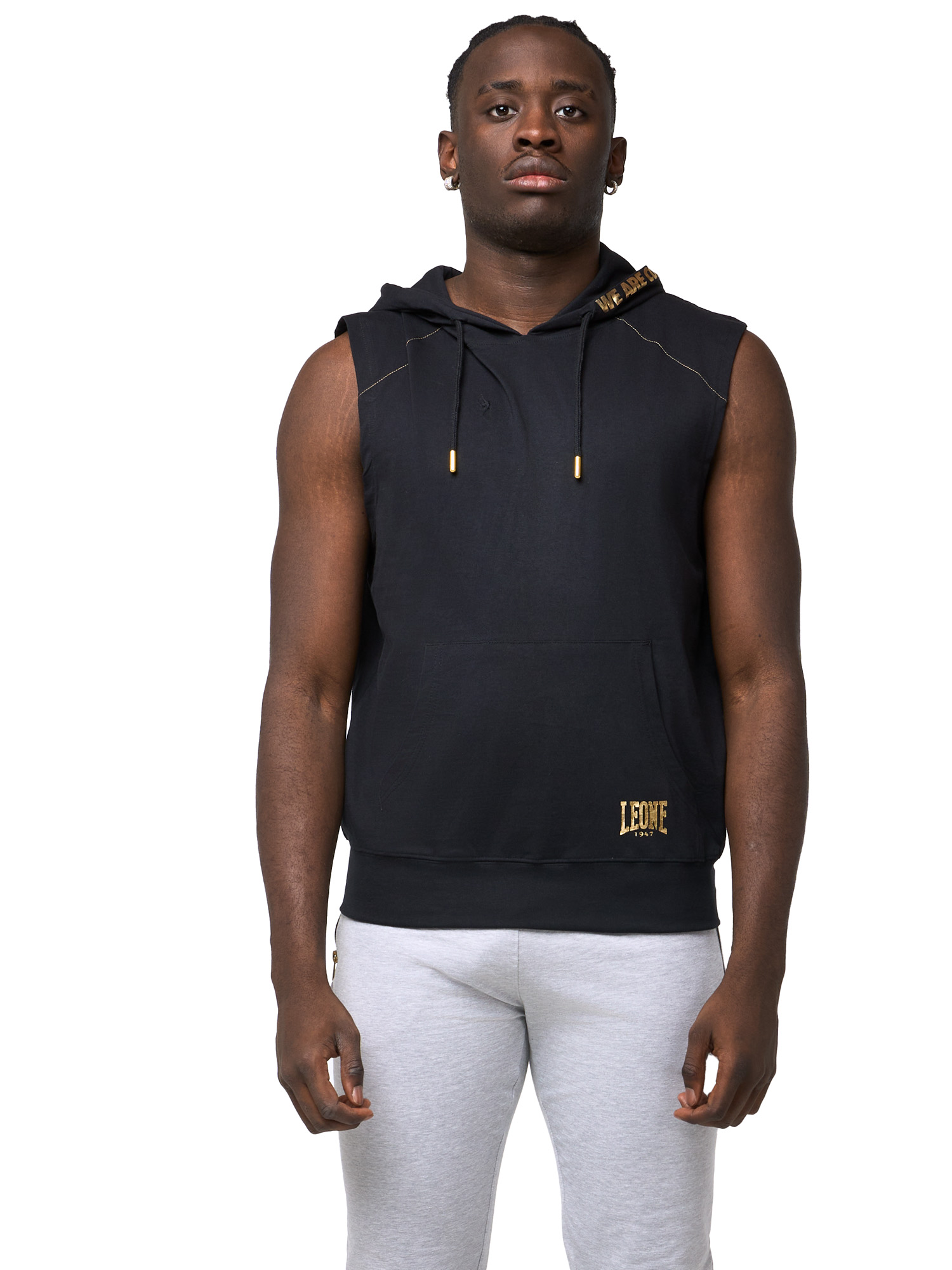 Leone Men&#039;s sleeveless hoodie
