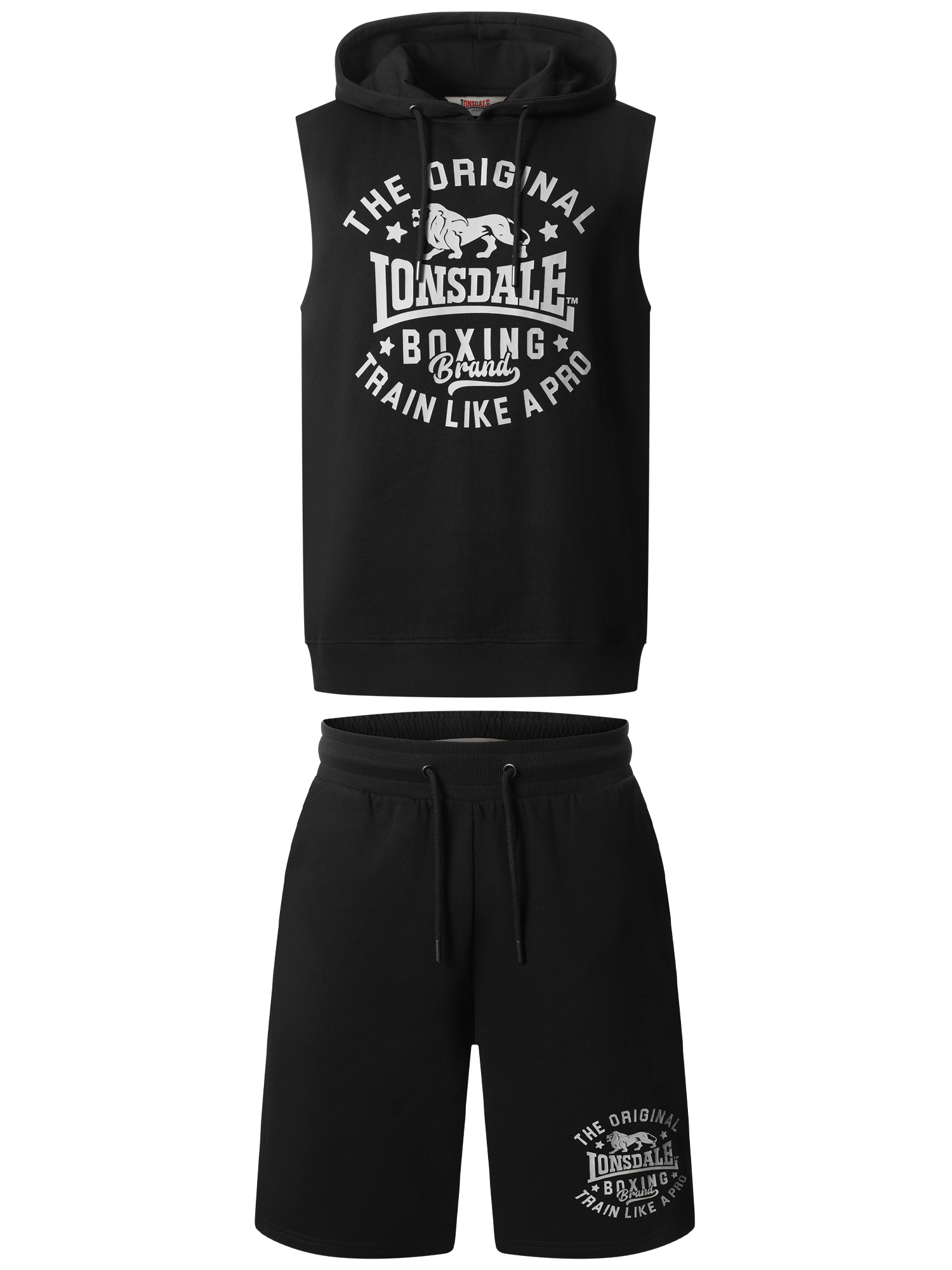 Lonsdale Men's sleeveless hoodie &amp; shorts set regular fit
