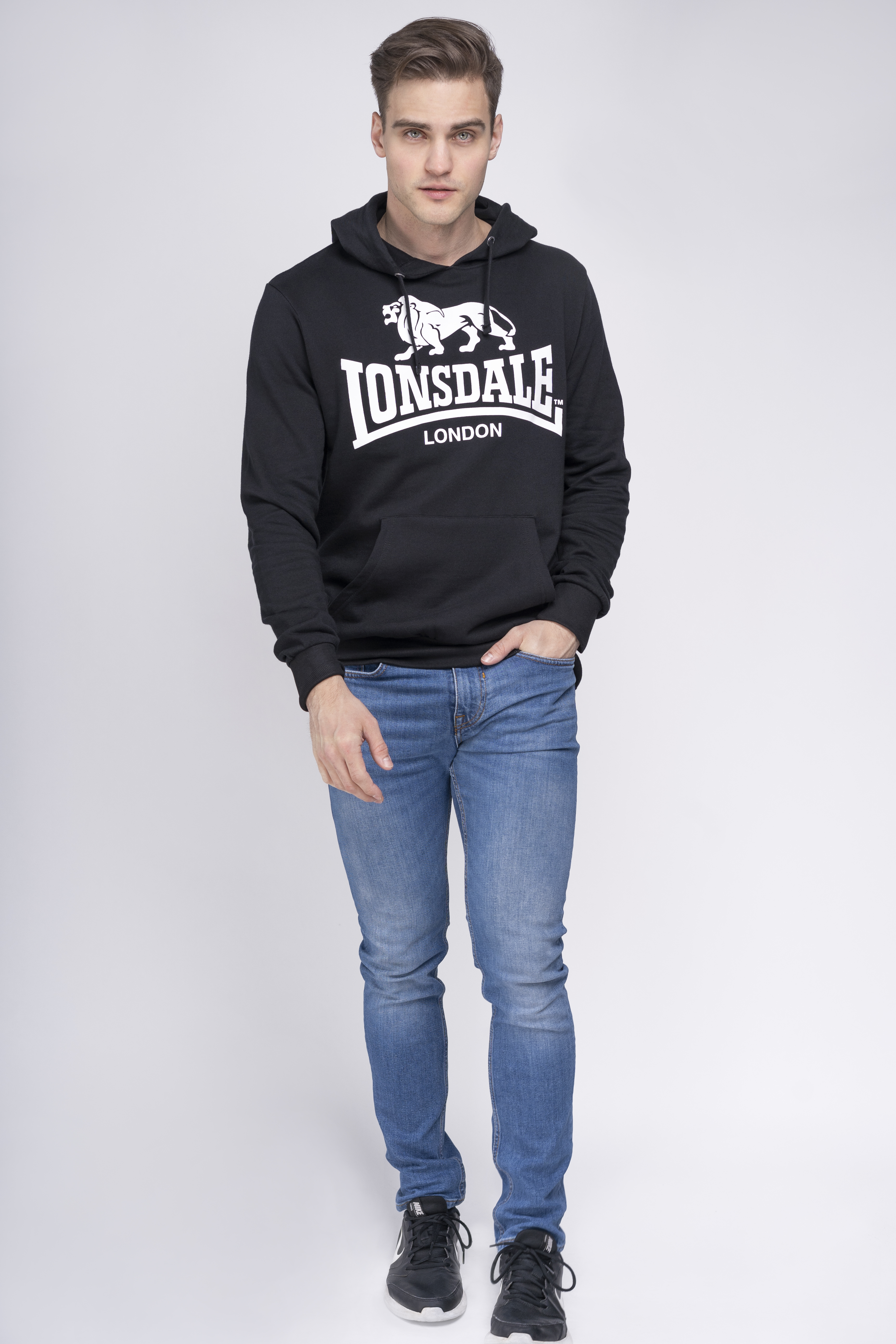 Lonsdale Men&#039;s hooded sweatshirt slim fit