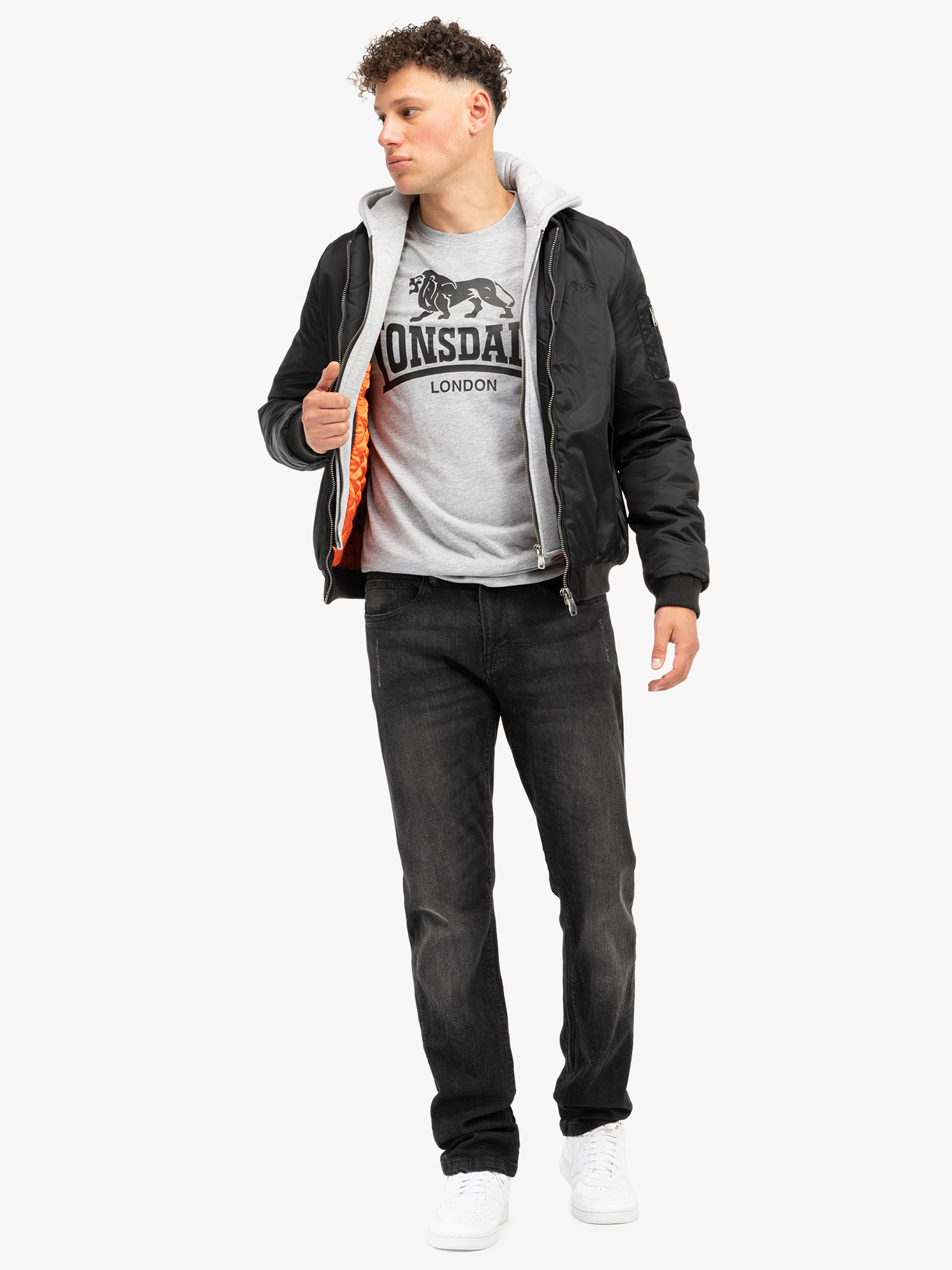 Lonsdale Men's hooded jacket slim fit