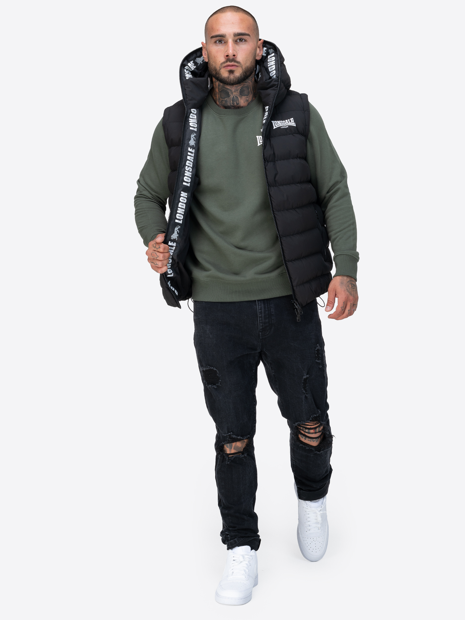 Lonsdale Men's hooded vest regular fit