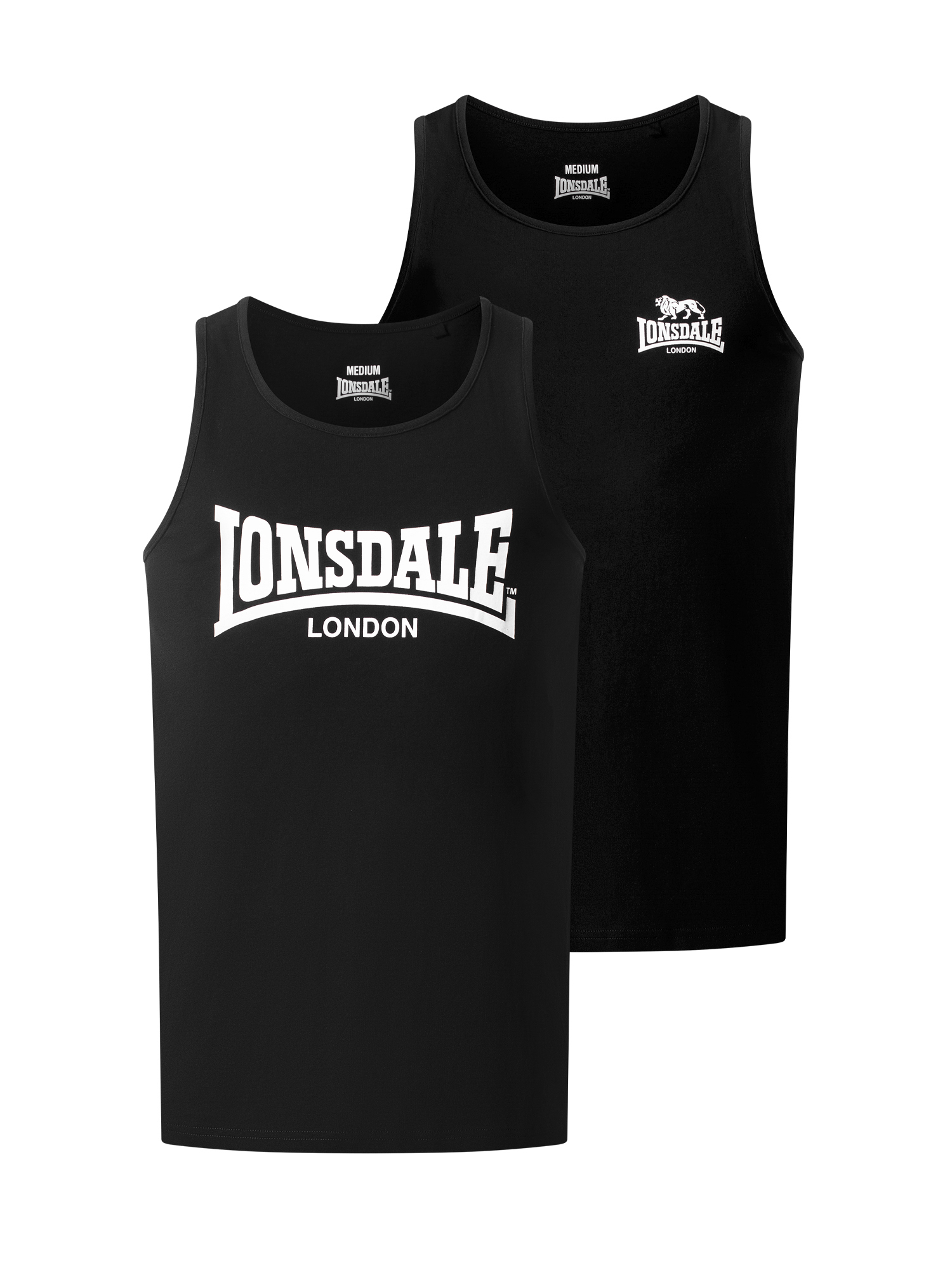 Lonsdale Men's singlet regular fit double pack