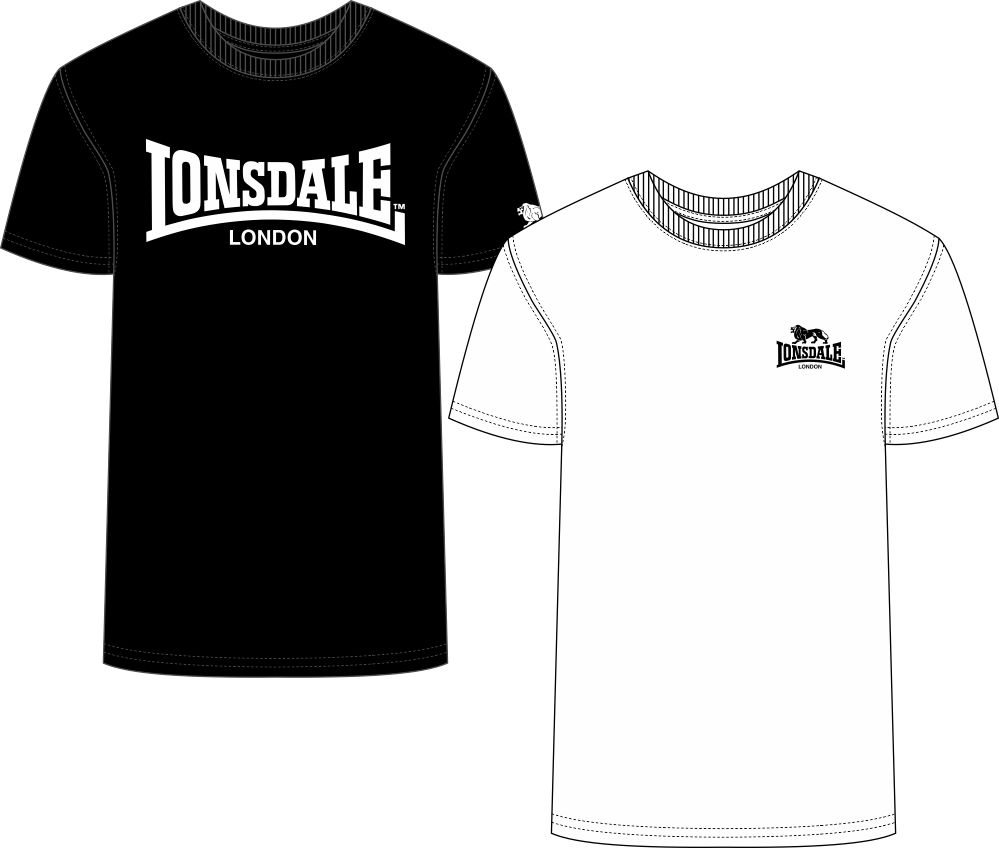 Lonsdale Men's t-shirt regular fit double pack