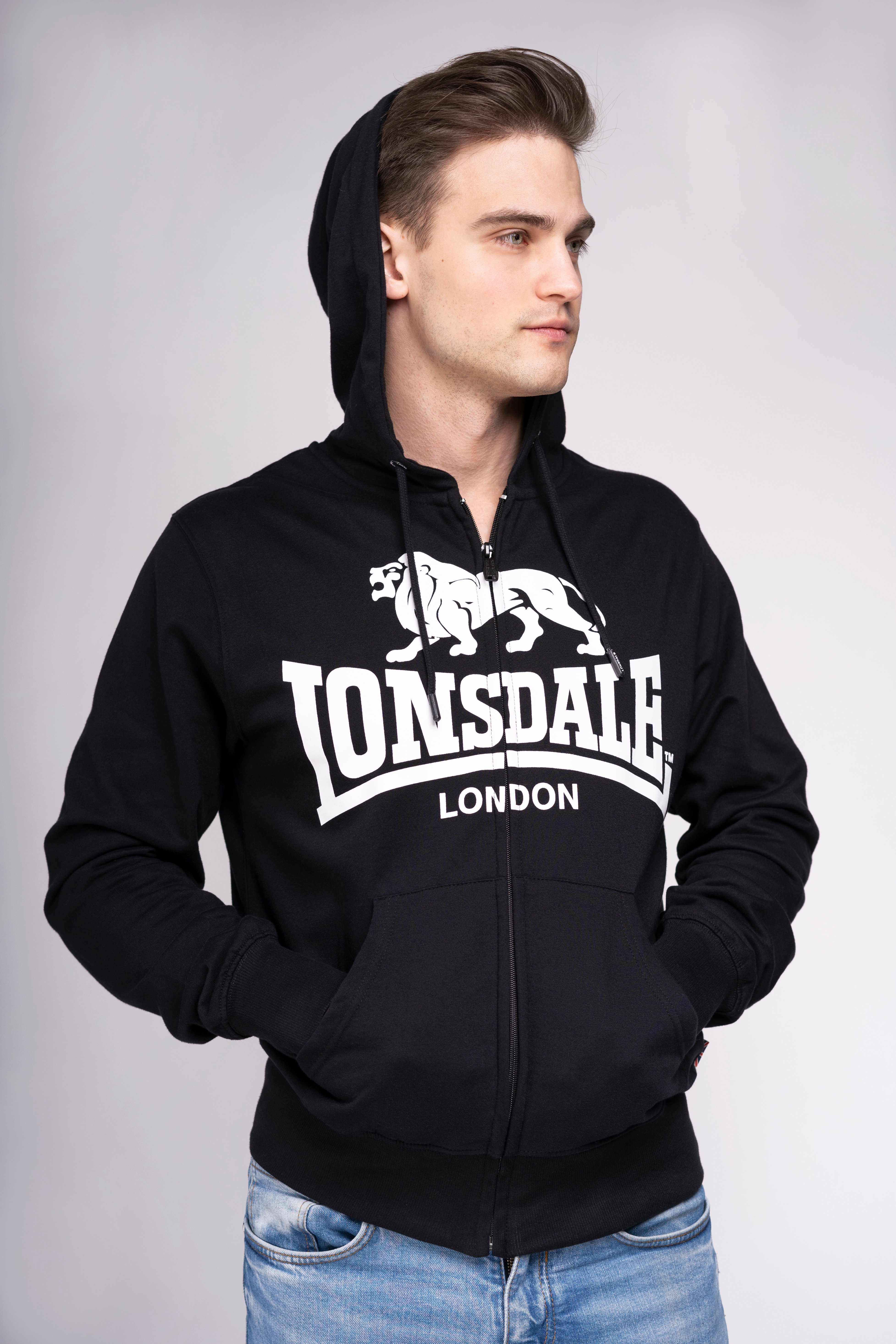 Herren Hoodie Lonsdale Zip-Up