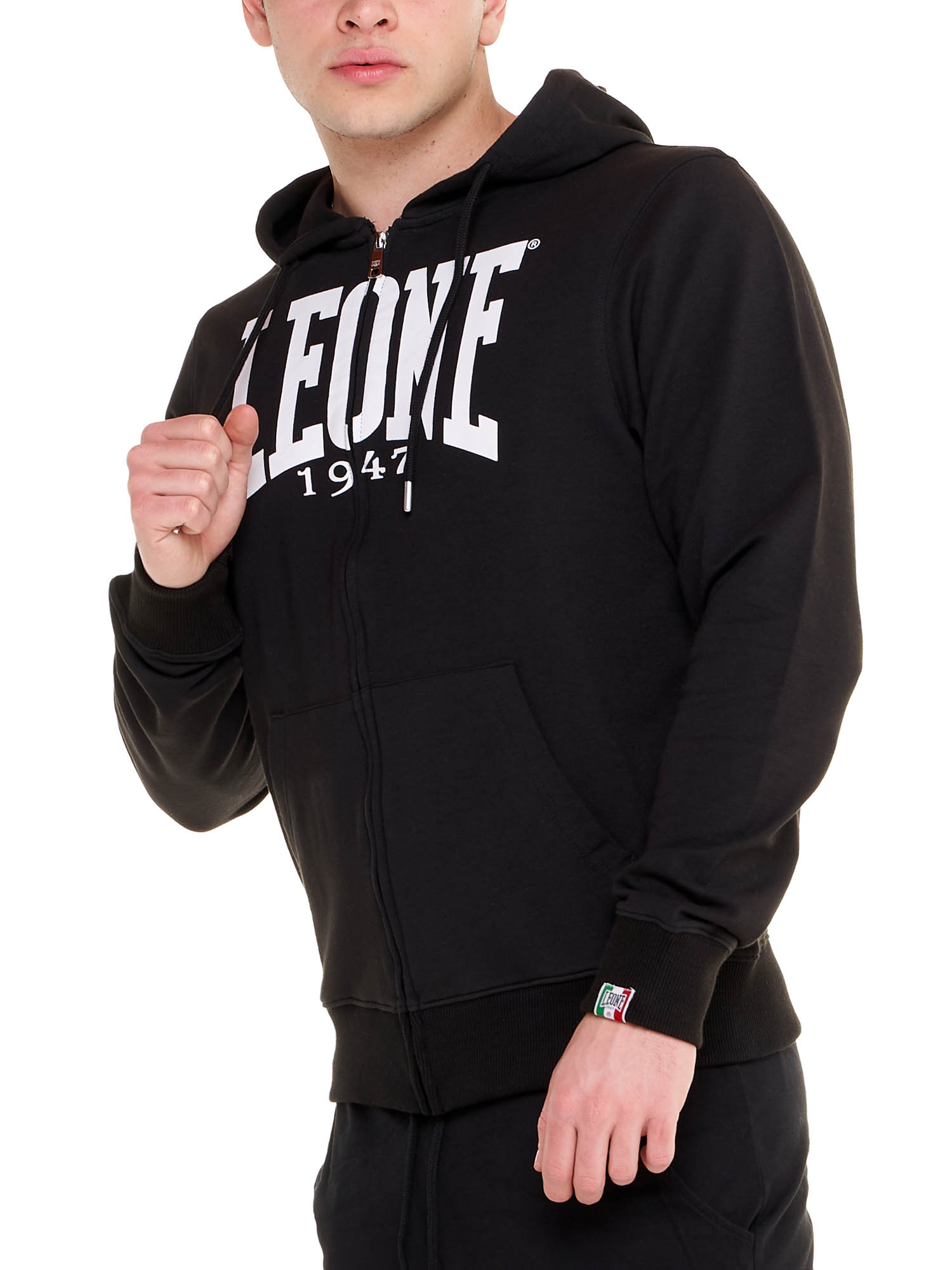 Leone Men&#039;s hooded zipsweat jacket
