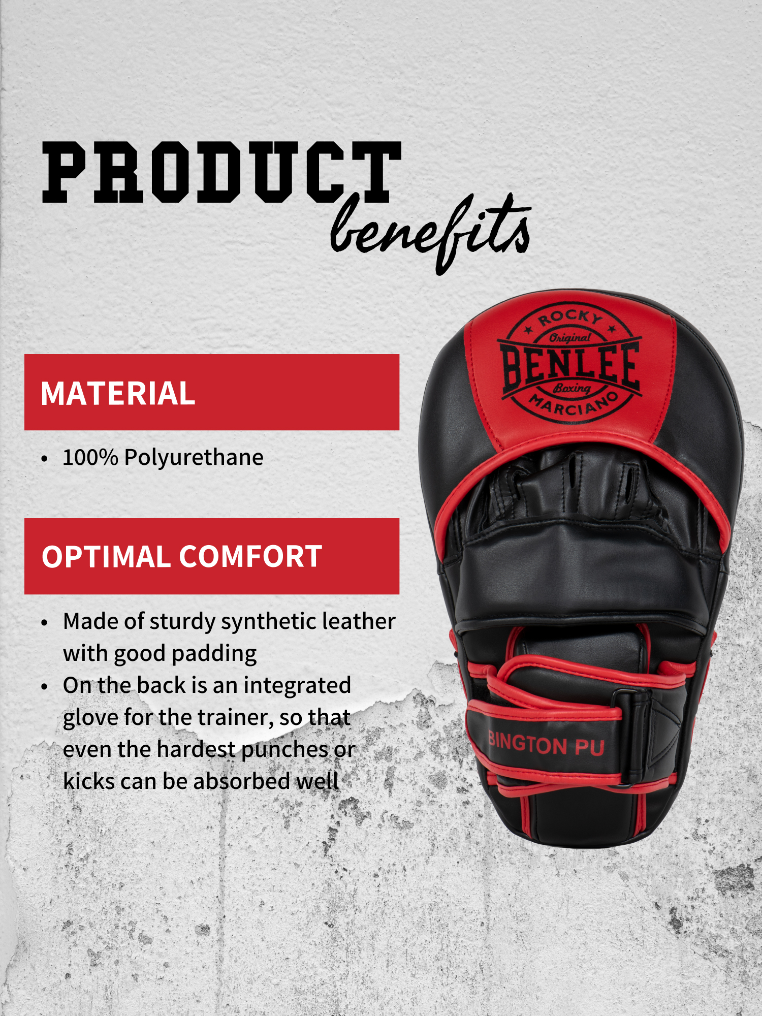 Lonsdale Artificial leather hook & jab pads (1 pair)