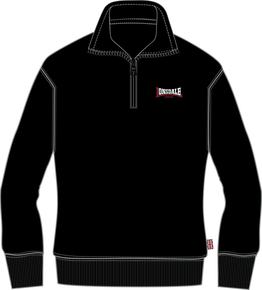 Lonsdale Mens sweatshirt quarter zip regular fit
