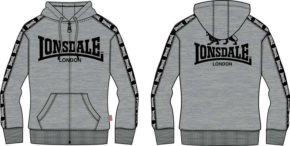 Lonsdale Mens hooded zipsweat jacket regular fit