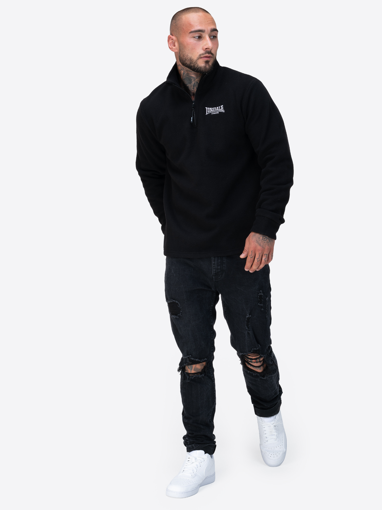 Lonsdale Men&#039;s sweatshirt quarter zip regular fit