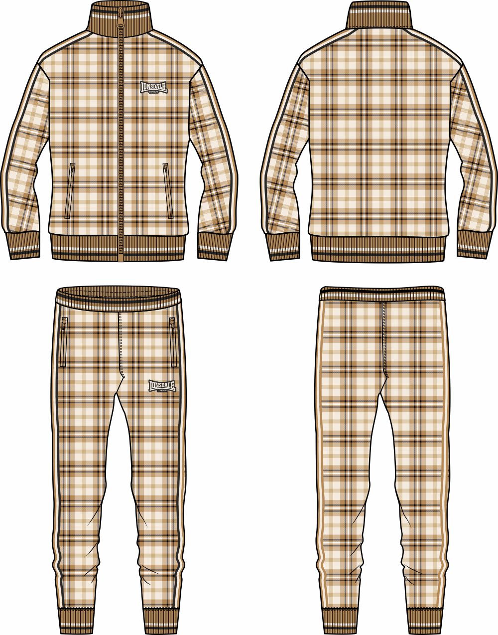 Lonsdale Mens tracksuit slim fit