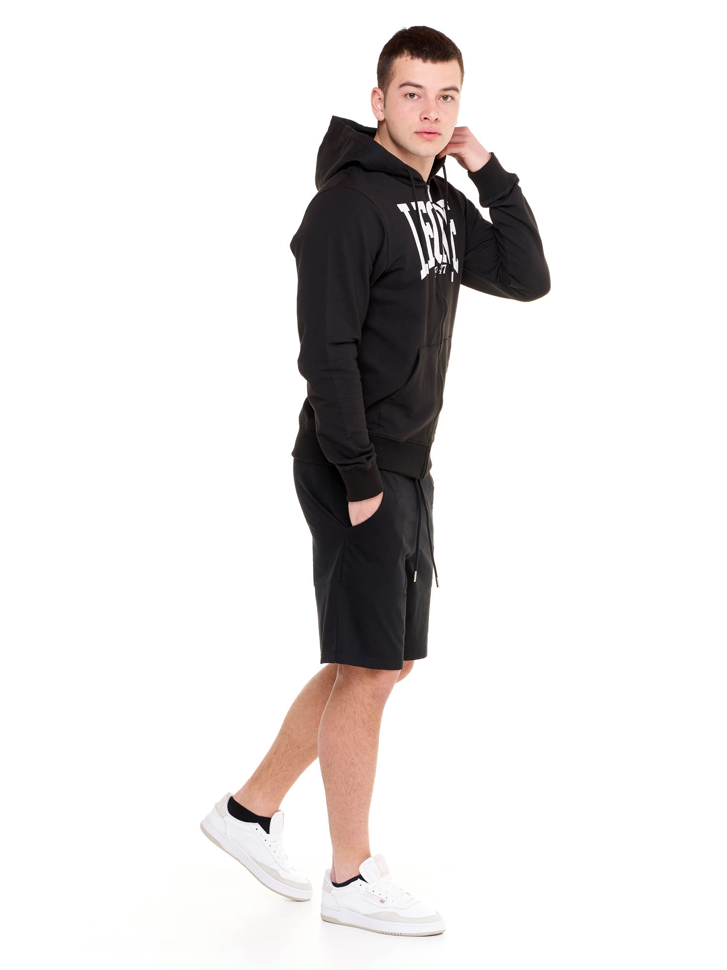 Leone Men&#039;s hooded zipsweat jacket