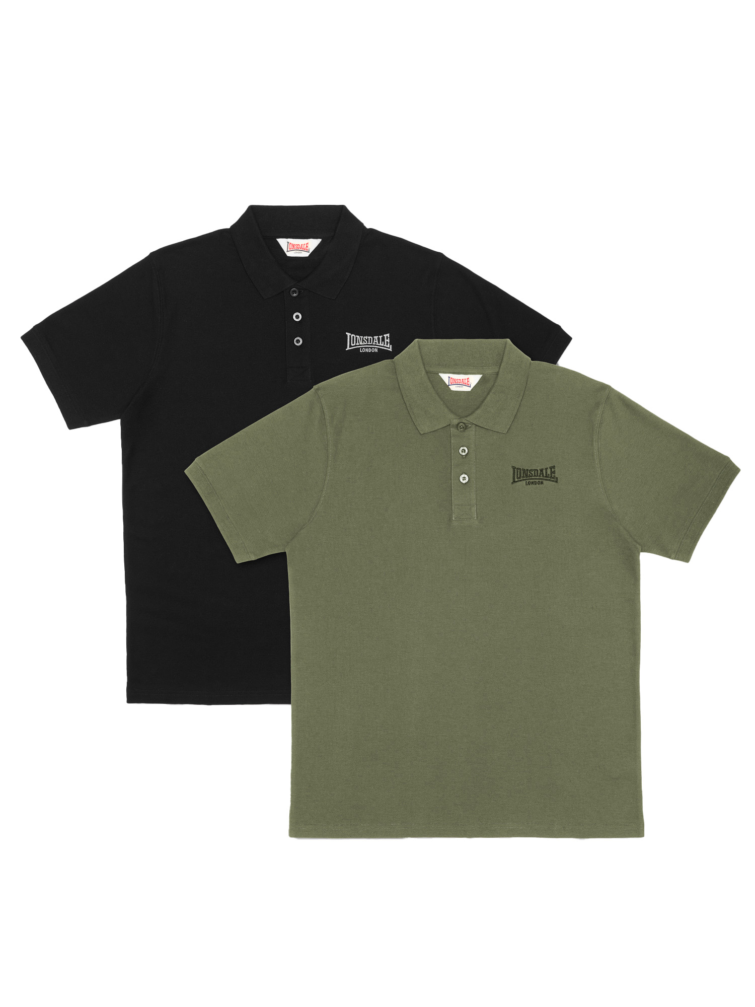 Lonsdale Men's polo shirt regular fit double pack