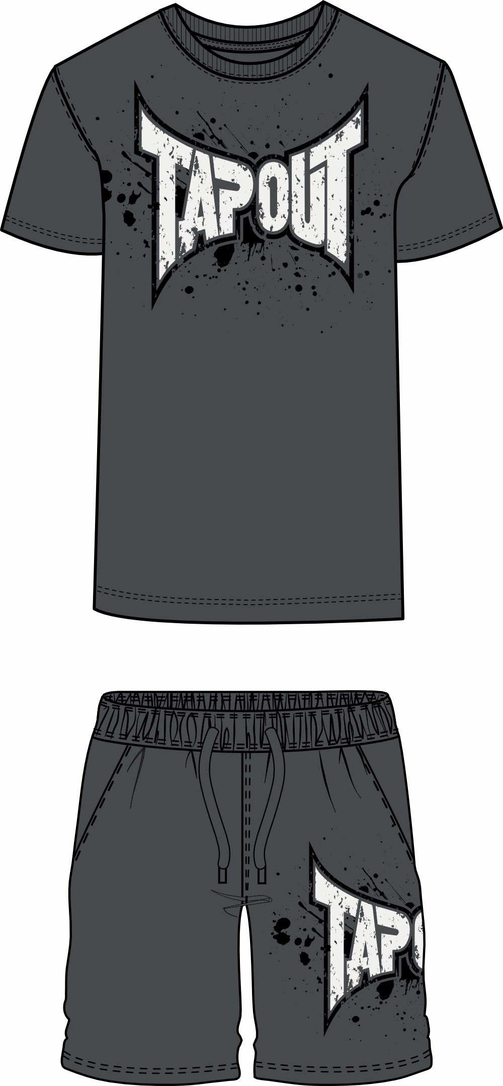 Tapout Men's t-shirt & shorts set regular fit