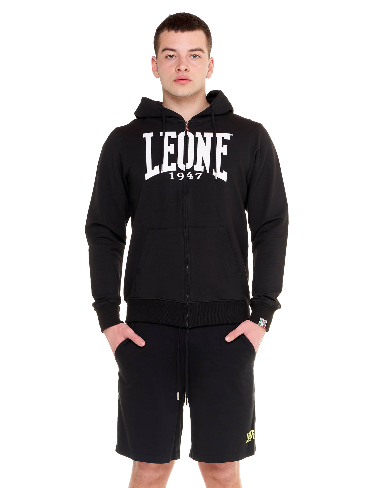 Leone Men&#039;s hooded zipsweat jacket