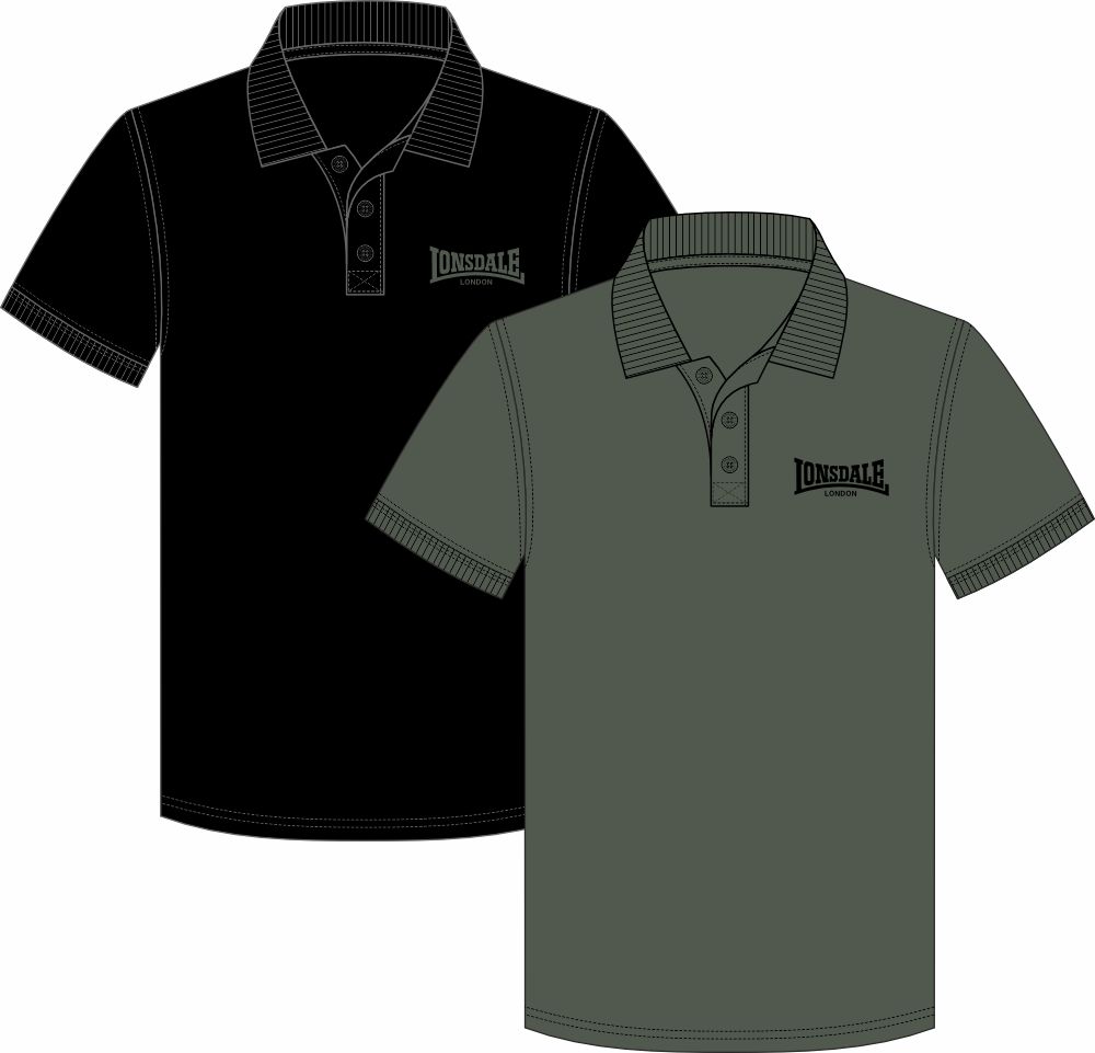 Lonsdale Men's polo shirt regular fit double pack