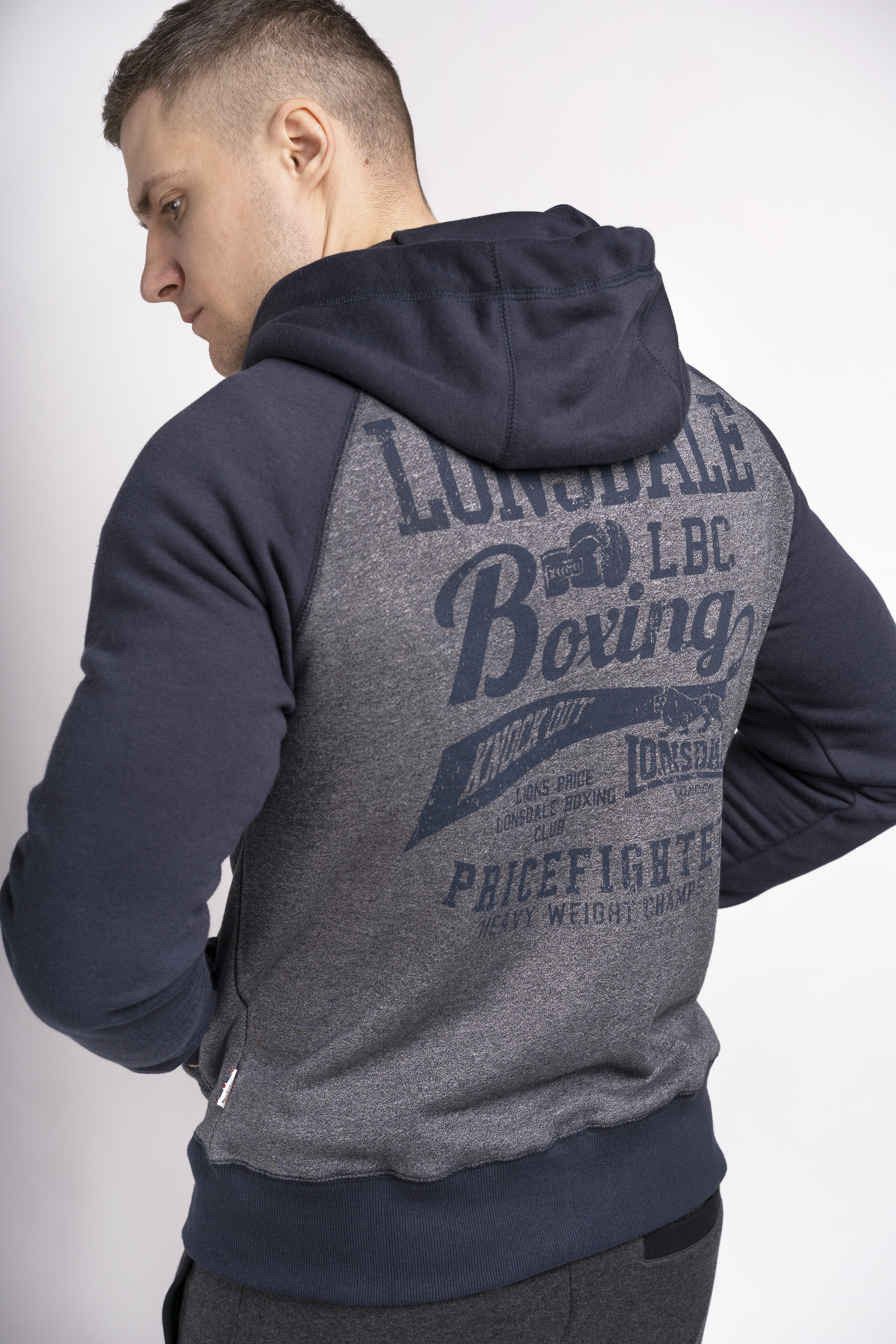 Lonsdale Men's hooded zipsweat jacket slim fit